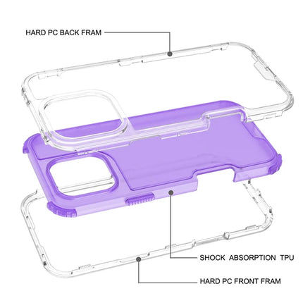 For iPhone 16 Pro Max Case Detachable Design Soft TPU + Clear PC Phone Back Cover