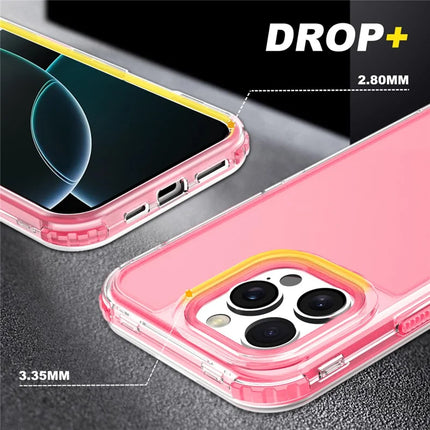 For iPhone 16 Pro Max Case Detachable Design Soft TPU + Clear PC Phone Back Cover