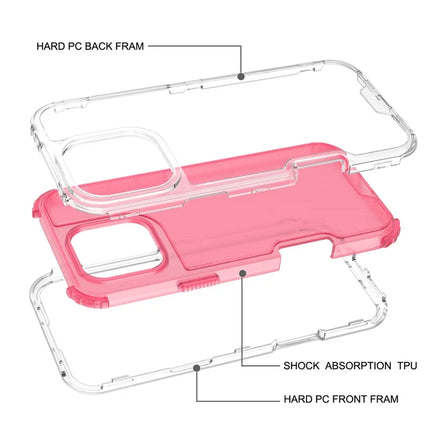 For iPhone 16 Pro Max Case Detachable Design Soft TPU + Clear PC Phone Back Cover