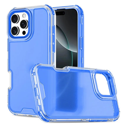 For iPhone 16 Pro Max Case Detachable Design Soft TPU + Clear PC Phone Back Cover