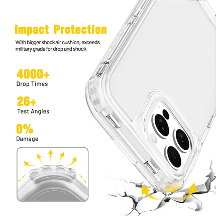 For iPhone 16 Pro Max Case Detachable Design Soft TPU + Clear PC Phone Back Cover