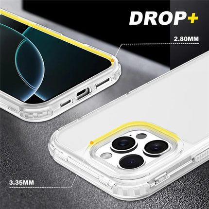 For iPhone 16 Pro Max Case Detachable Design Soft TPU + Clear PC Phone Back Cover