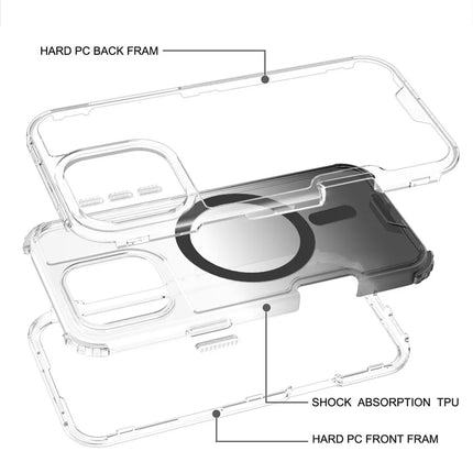 For iPhone 16 Pro Case Compatible with MagSafe Gradient Color TPU + PC Phone Back Cover