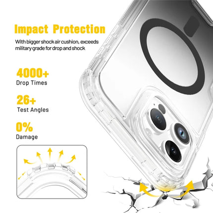 For iPhone 16 Pro Case Compatible with MagSafe Gradient Color TPU + PC Phone Back Cover