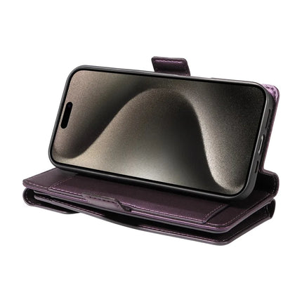 For iPhone 15 Pro Max Case with Card Holder Stand PU Leather Flip Phone Cover