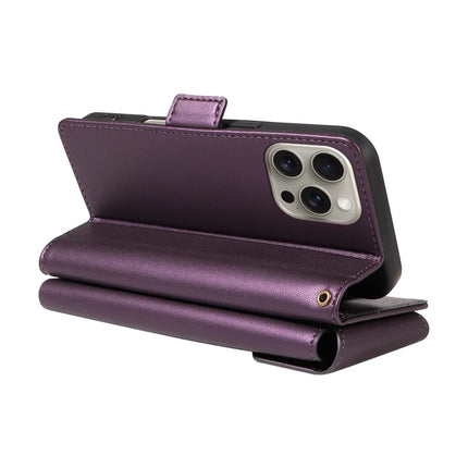 For iPhone 15 Pro Max Case with Card Holder Stand PU Leather Flip Phone Cover