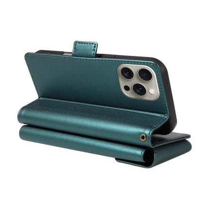 For iPhone 15 Pro Max Case with Card Holder Stand PU Leather Flip Phone Cover