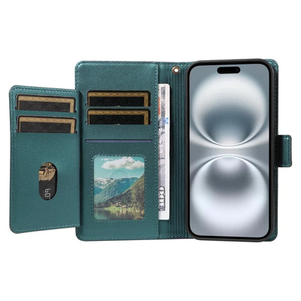 For iPhone 16 Case with Card Holder Stand PU Leather Flip Phone Cover