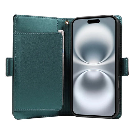 For iPhone 16 Case with Card Holder Stand PU Leather Flip Phone Cover