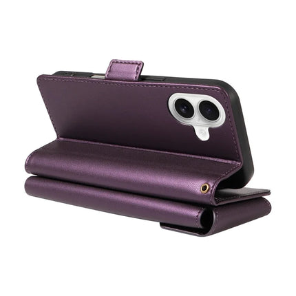 For iPhone 16 Case with Card Holder Stand PU Leather Flip Phone Cover