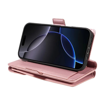 For iPhone 16 Pro Case with Card Holder Stand PU Leather Flip Phone Cover