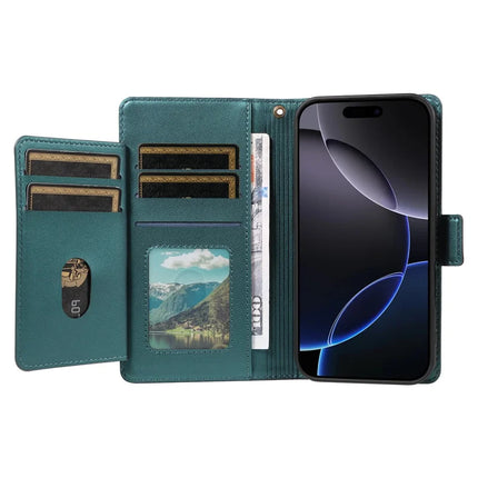 For iPhone 16 Pro Case with Card Holder Stand PU Leather Flip Phone Cover