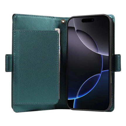 For iPhone 16 Pro Case with Card Holder Stand PU Leather Flip Phone Cover