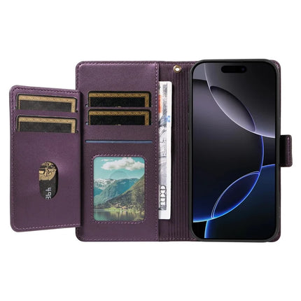 For iPhone 16 Pro Case with Card Holder Stand PU Leather Flip Phone Cover