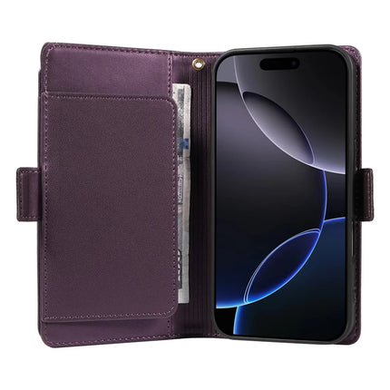 For iPhone 16 Pro Case with Card Holder Stand PU Leather Flip Phone Cover