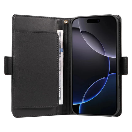 For iPhone 16 Pro Case with Card Holder Stand PU Leather Flip Phone Cover