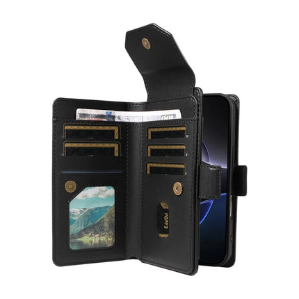For iPhone 16 Pro Case with Card Holder Stand PU Leather Flip Phone Cover