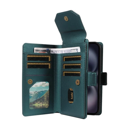 For iPhone 16 Plus Case with Card Holder Stand PU Leather Flip Phone Cover