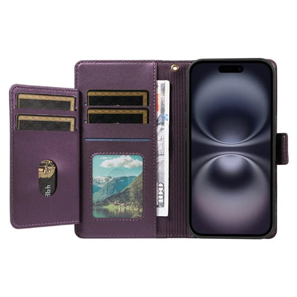 For iPhone 16 Plus Case with Card Holder Stand PU Leather Flip Phone Cover