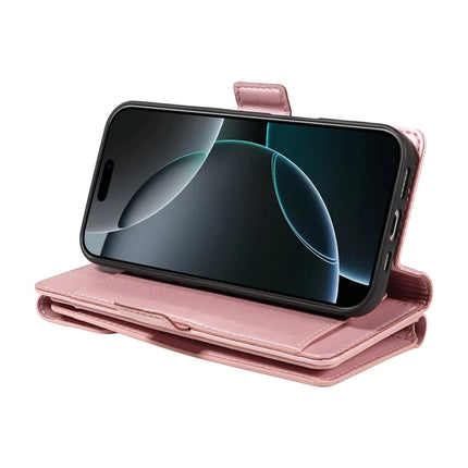 For iPhone 16 Pro Max Case with Card Holder Stand PU Leather Flip Phone Cover