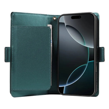 For iPhone 16 Pro Max Case with Card Holder Stand PU Leather Flip Phone Cover