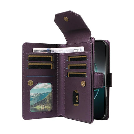For iPhone 16 Pro Max Case with Card Holder Stand PU Leather Flip Phone Cover