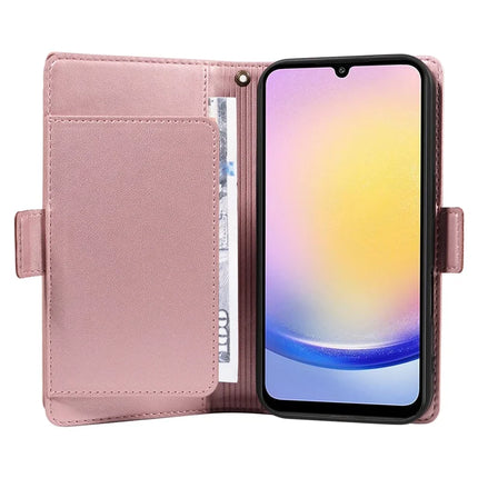 For Samsung Galaxy A25 5G (Global) (161.0 x 76.5 x 8.3mm) Case with Card Holder Stand PU Leather Flip Phone Cover