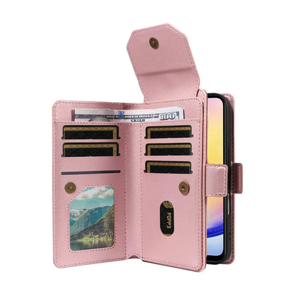For Samsung Galaxy A25 5G (Global) (161.0 x 76.5 x 8.3mm) Case with Card Holder Stand PU Leather Flip Phone Cover