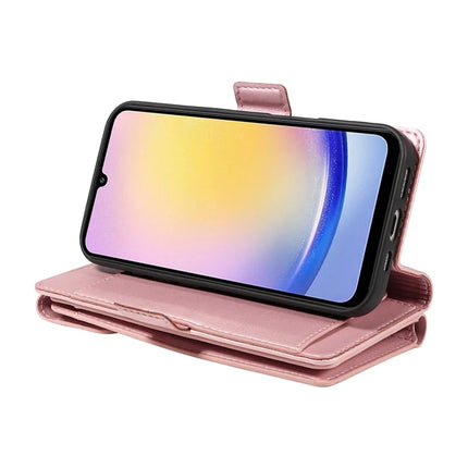 For Samsung Galaxy A25 5G (Global) (161.0 x 76.5 x 8.3mm) Case with Card Holder Stand PU Leather Flip Phone Cover