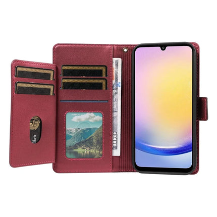 For Samsung Galaxy A25 5G (Global) (161.0 x 76.5 x 8.3mm) Case with Card Holder Stand PU Leather Flip Phone Cover