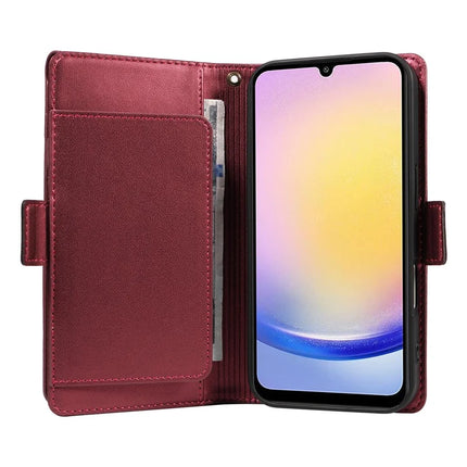 For Samsung Galaxy A25 5G (Global) (161.0 x 76.5 x 8.3mm) Case with Card Holder Stand PU Leather Flip Phone Cover