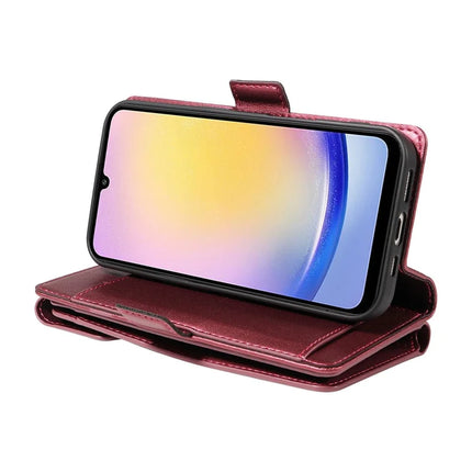 For Samsung Galaxy A25 5G (Global) (161.0 x 76.5 x 8.3mm) Case with Card Holder Stand PU Leather Flip Phone Cover