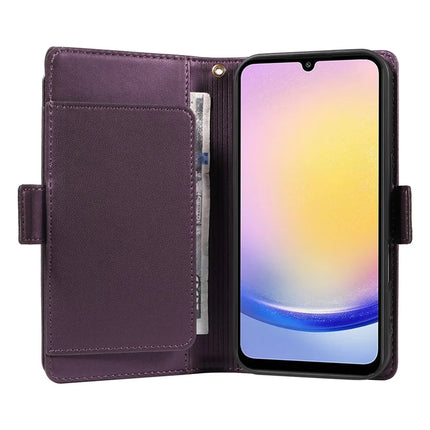 For Samsung Galaxy A25 5G (Global) (161.0 x 76.5 x 8.3mm) Case with Card Holder Stand PU Leather Flip Phone Cover