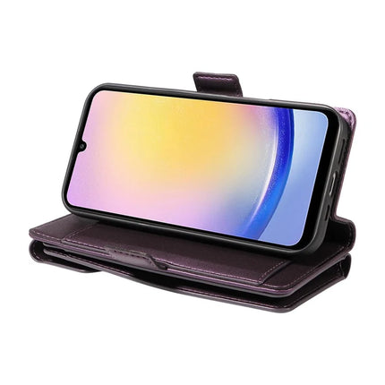 For Samsung Galaxy A25 5G (Global) (161.0 x 76.5 x 8.3mm) Case with Card Holder Stand PU Leather Flip Phone Cover