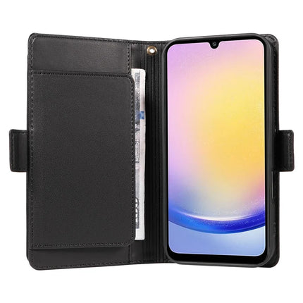 For Samsung Galaxy A25 5G (Global) (161.0 x 76.5 x 8.3mm) Case with Card Holder Stand PU Leather Flip Phone Cover