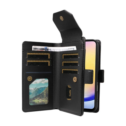 For Samsung Galaxy A25 5G (Global) (161.0 x 76.5 x 8.3mm) Case with Card Holder Stand PU Leather Flip Phone Cover