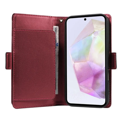 For Samsung Galaxy A35 5G Case with Card Holder Stand PU Leather Flip Phone Cover