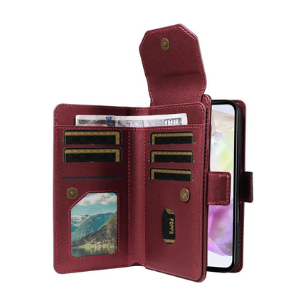 For Samsung Galaxy A35 5G Case with Card Holder Stand PU Leather Flip Phone Cover