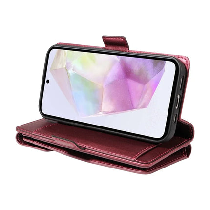For Samsung Galaxy A35 5G Case with Card Holder Stand PU Leather Flip Phone Cover