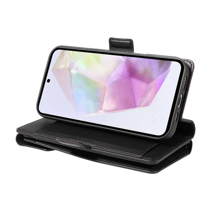 For Samsung Galaxy A35 5G Case with Card Holder Stand PU Leather Flip Phone Cover