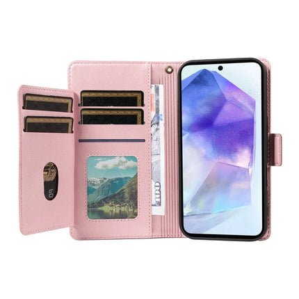 For Samsung Galaxy A55 5G Case with Card Holder Stand PU Leather Flip Phone Cover