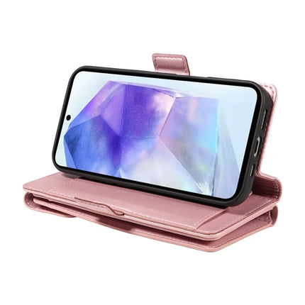 For Samsung Galaxy A55 5G Case with Card Holder Stand PU Leather Flip Phone Cover