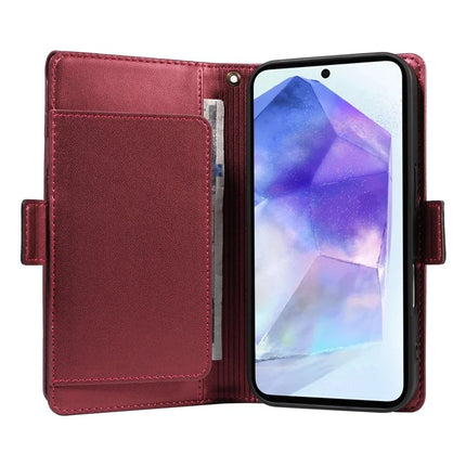 For Samsung Galaxy A55 5G Case with Card Holder Stand PU Leather Flip Phone Cover