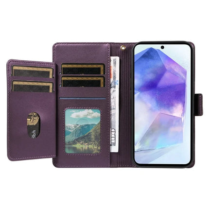 For Samsung Galaxy A55 5G Case with Card Holder Stand PU Leather Flip Phone Cover