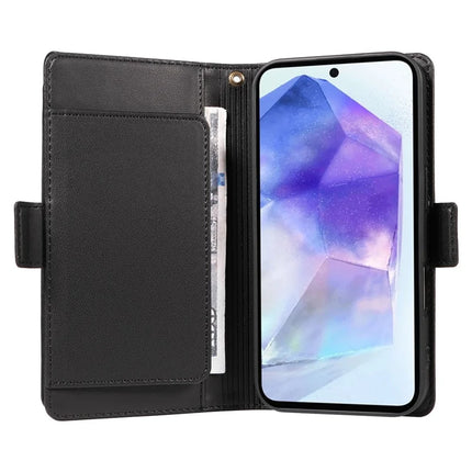 For Samsung Galaxy A55 5G Case with Card Holder Stand PU Leather Flip Phone Cover