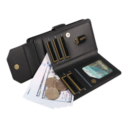 For Samsung Galaxy A06 5G Case with Card Holder Stand PU Leather Flip Phone Cover