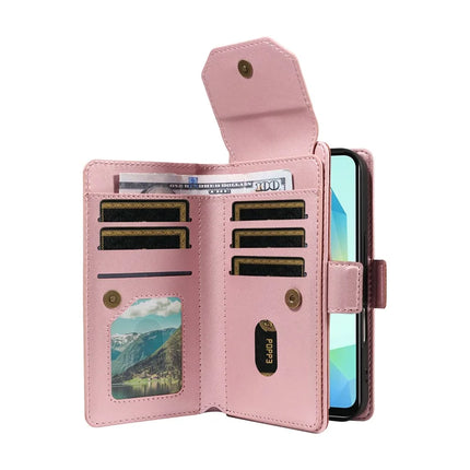 For Samsung Galaxy A16 5G / A16 4G Case with Card Holder Stand PU Leather Flip Phone Cover