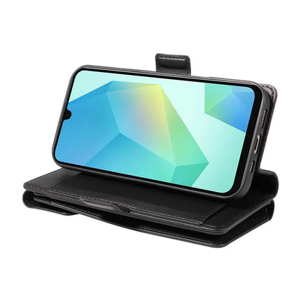 For Samsung Galaxy A16 5G / A16 4G Case with Card Holder Stand PU Leather Flip Phone Cover