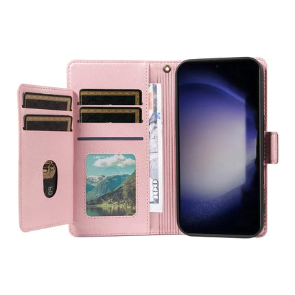 For Samsung Galaxy S23 Case with Card Holder Stand PU Leather Flip Phone Cover