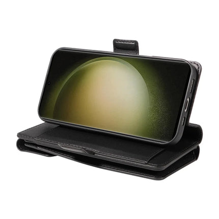 For Samsung Galaxy S23 Ultra Case with Card Holder Stand PU Leather Flip Phone Cover